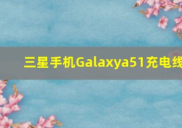 三星手机Galaxya51充电线