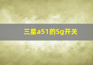 三星a51的5g开关