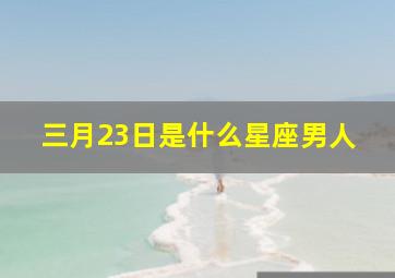 三月23日是什么星座男人