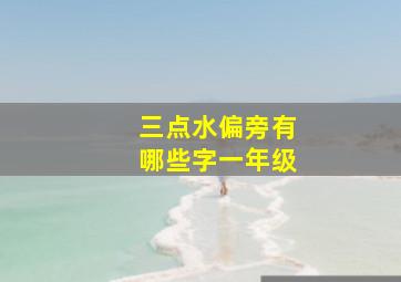 三点水偏旁有哪些字一年级