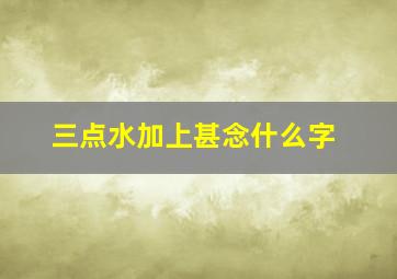 三点水加上甚念什么字