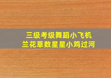 三级考级舞蹈小飞机兰花草数星星小鸡过河