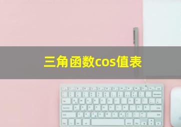 三角函数cos值表