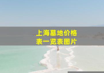 上海墓地价格表一览表图片