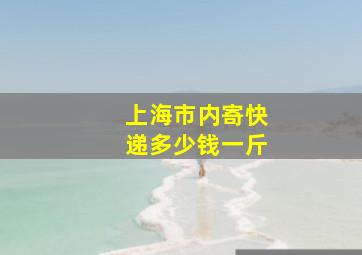 上海市内寄快递多少钱一斤