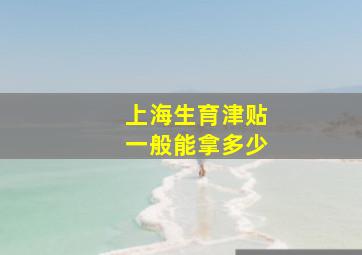 上海生育津贴一般能拿多少