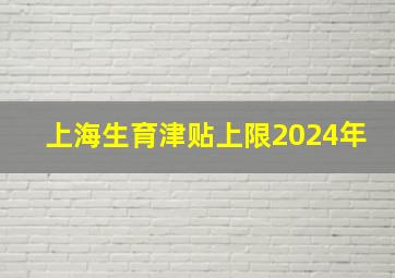 上海生育津贴上限2024年