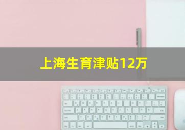 上海生育津贴12万