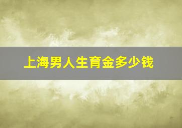 上海男人生育金多少钱