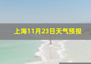 上海11月23日天气预报