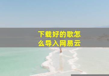 下载好的歌怎么导入网易云