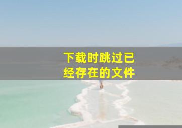 下载时跳过已经存在的文件