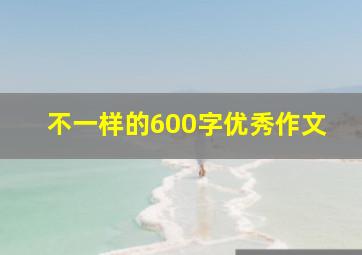 不一样的600字优秀作文