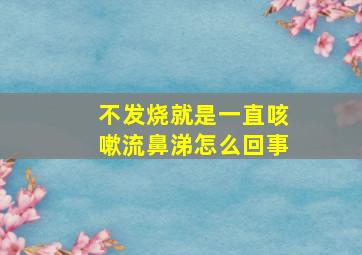 不发烧就是一直咳嗽流鼻涕怎么回事