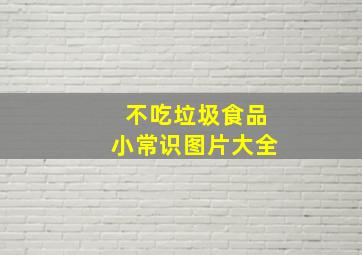 不吃垃圾食品小常识图片大全