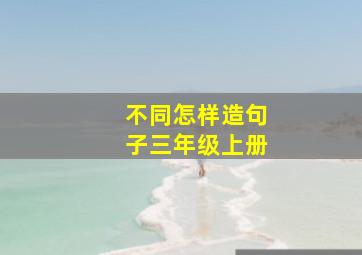 不同怎样造句子三年级上册