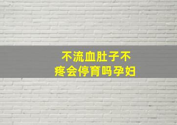 不流血肚子不疼会停育吗孕妇