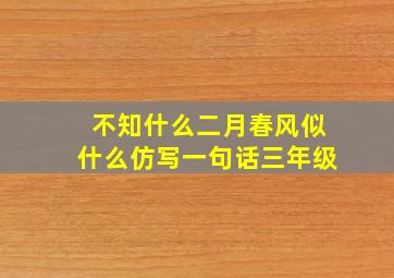 不知什么二月春风似什么仿写一句话三年级