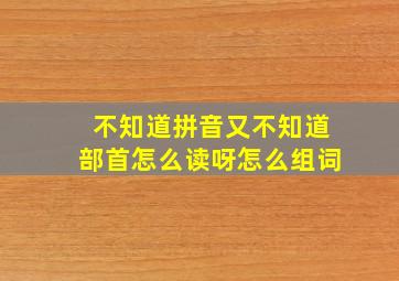 不知道拼音又不知道部首怎么读呀怎么组词