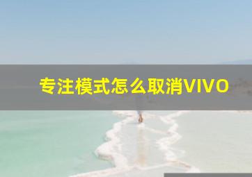 专注模式怎么取消VIVO