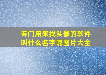 专门用来找头像的软件叫什么名字呢图片大全