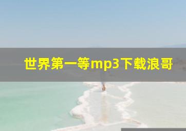 世界第一等mp3下载浪哥