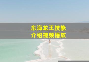 东海龙王技能介绍视频播放