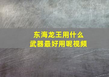 东海龙王用什么武器最好用呢视频