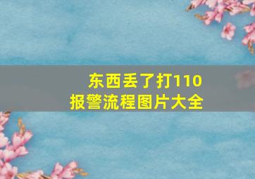 东西丢了打110报警流程图片大全