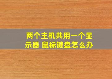 两个主机共用一个显示器 鼠标键盘怎么办