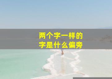 两个字一样的字是什么偏旁