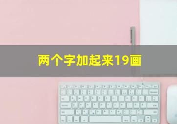 两个字加起来19画