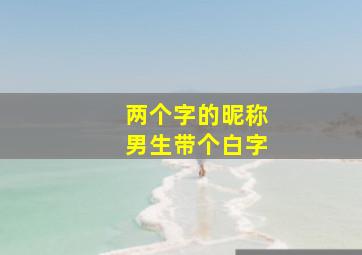 两个字的昵称男生带个白字