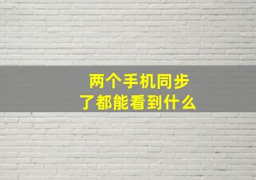 两个手机同步了都能看到什么