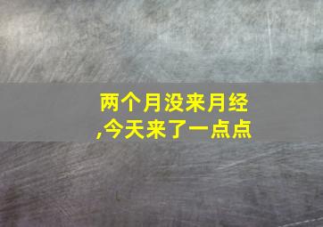 两个月没来月经,今天来了一点点