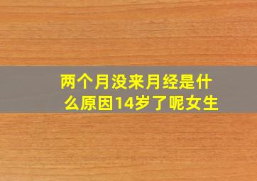 两个月没来月经是什么原因14岁了呢女生