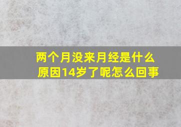 两个月没来月经是什么原因14岁了呢怎么回事