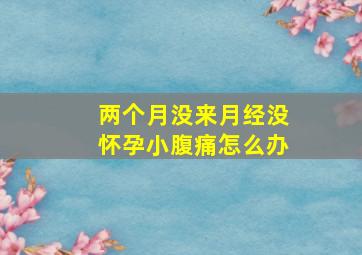 两个月没来月经没怀孕小腹痛怎么办