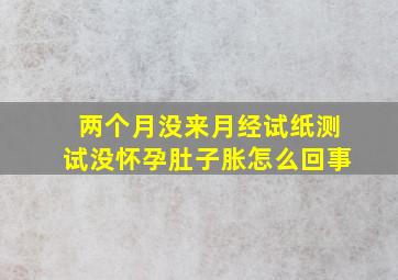 两个月没来月经试纸测试没怀孕肚子胀怎么回事