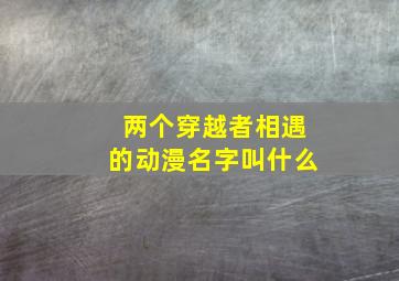 两个穿越者相遇的动漫名字叫什么