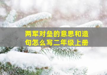 两军对垒的意思和造句怎么写二年级上册