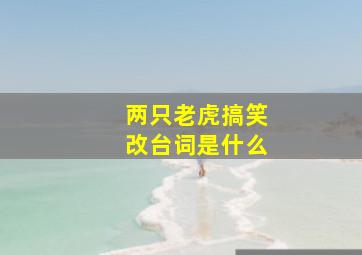 两只老虎搞笑改台词是什么