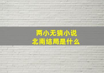 两小无猜小说北南结局是什么