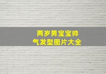 两岁男宝宝帅气发型图片大全