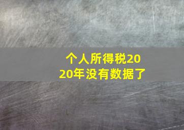 个人所得税2020年没有数据了