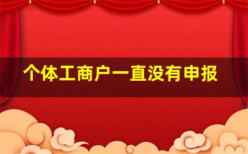 个体工商户一直没有申报