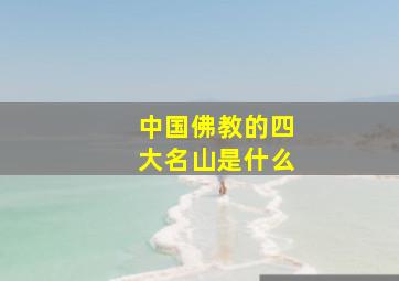 中国佛教的四大名山是什么