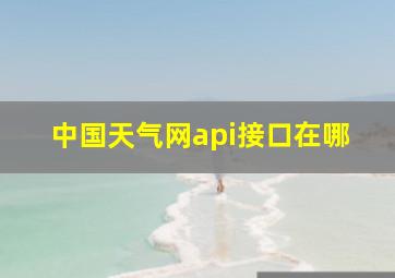 中国天气网api接口在哪