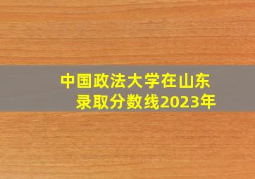 中国政法大学在山东录取分数线2023年