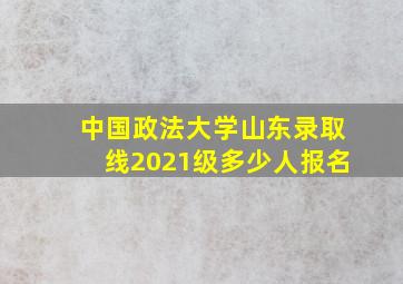 中国政法大学山东录取线2021级多少人报名